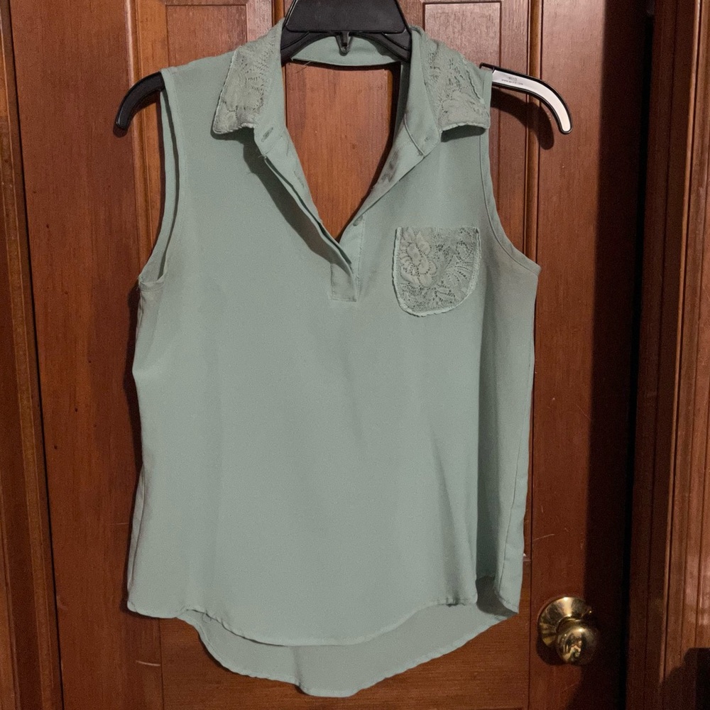 Lace trimmed blouse